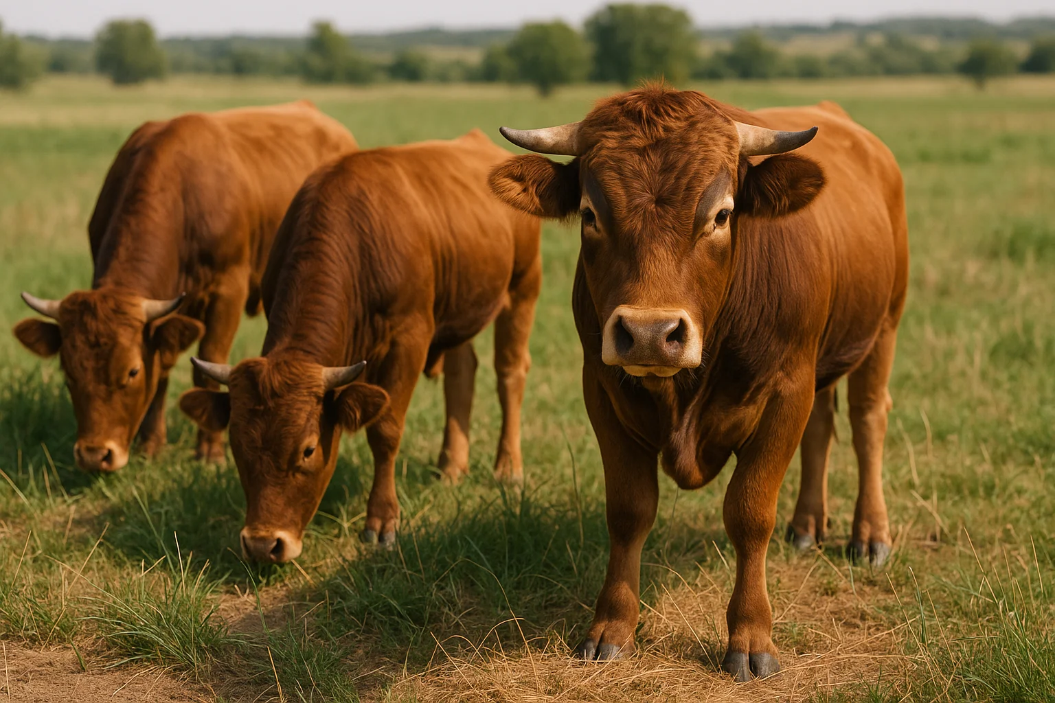 Yeşillik alanda kurbanlık koyun sürüsü